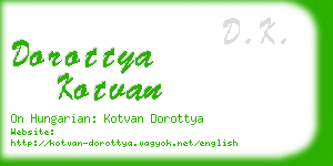 dorottya kotvan business card